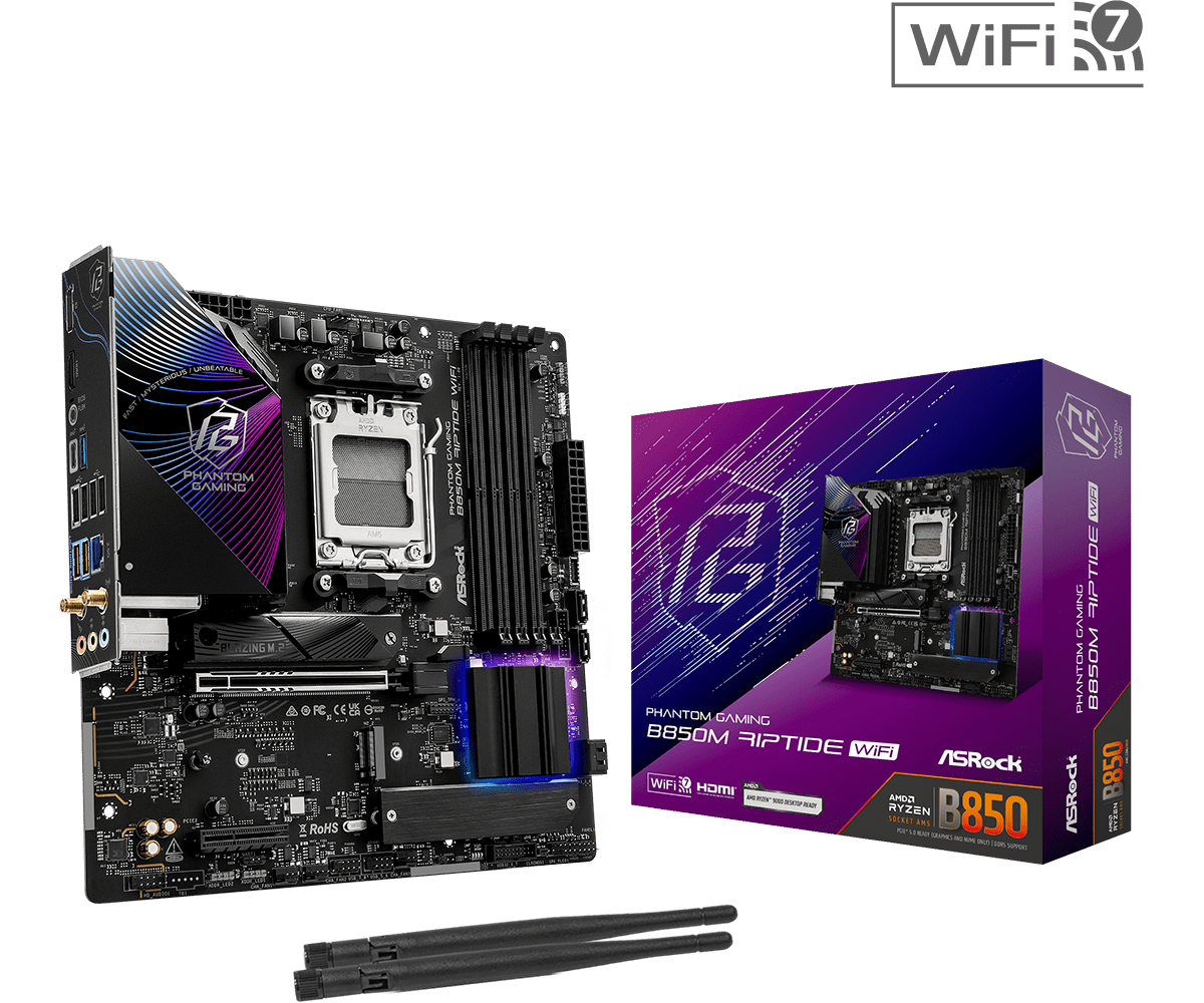 ASROCK B850M Riptide WiFi Baru - X870E Atx Motherboard ulasan dan harga